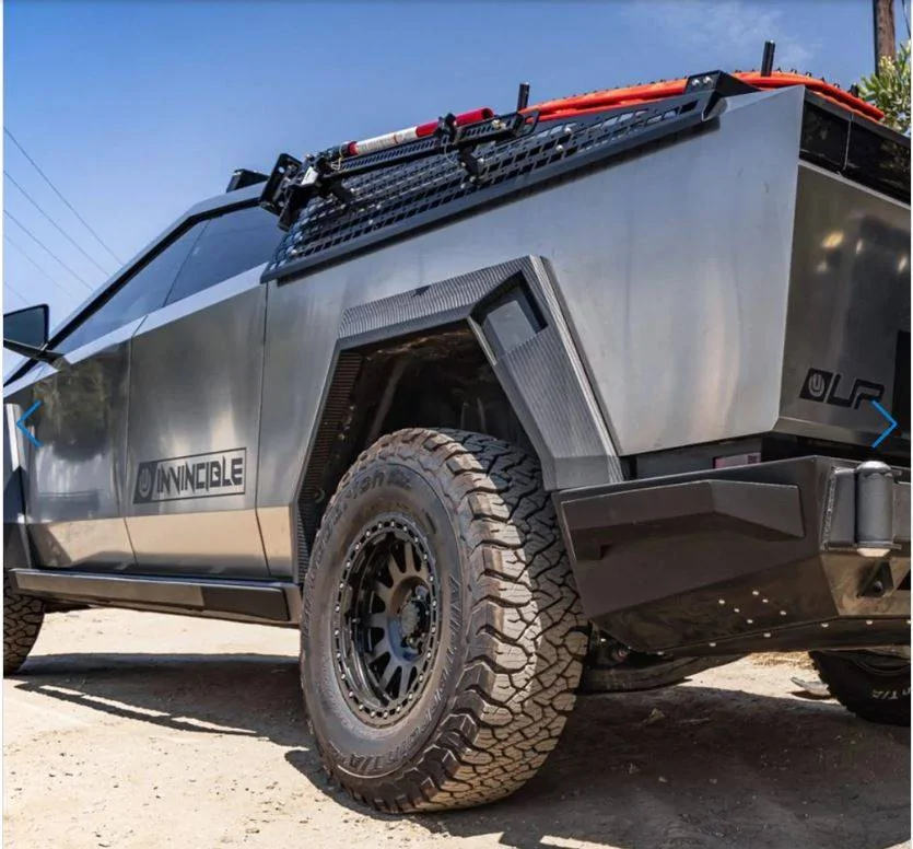 Tesla Cybertruck Unplugged Performance fender flares installed [photos & video added] fender