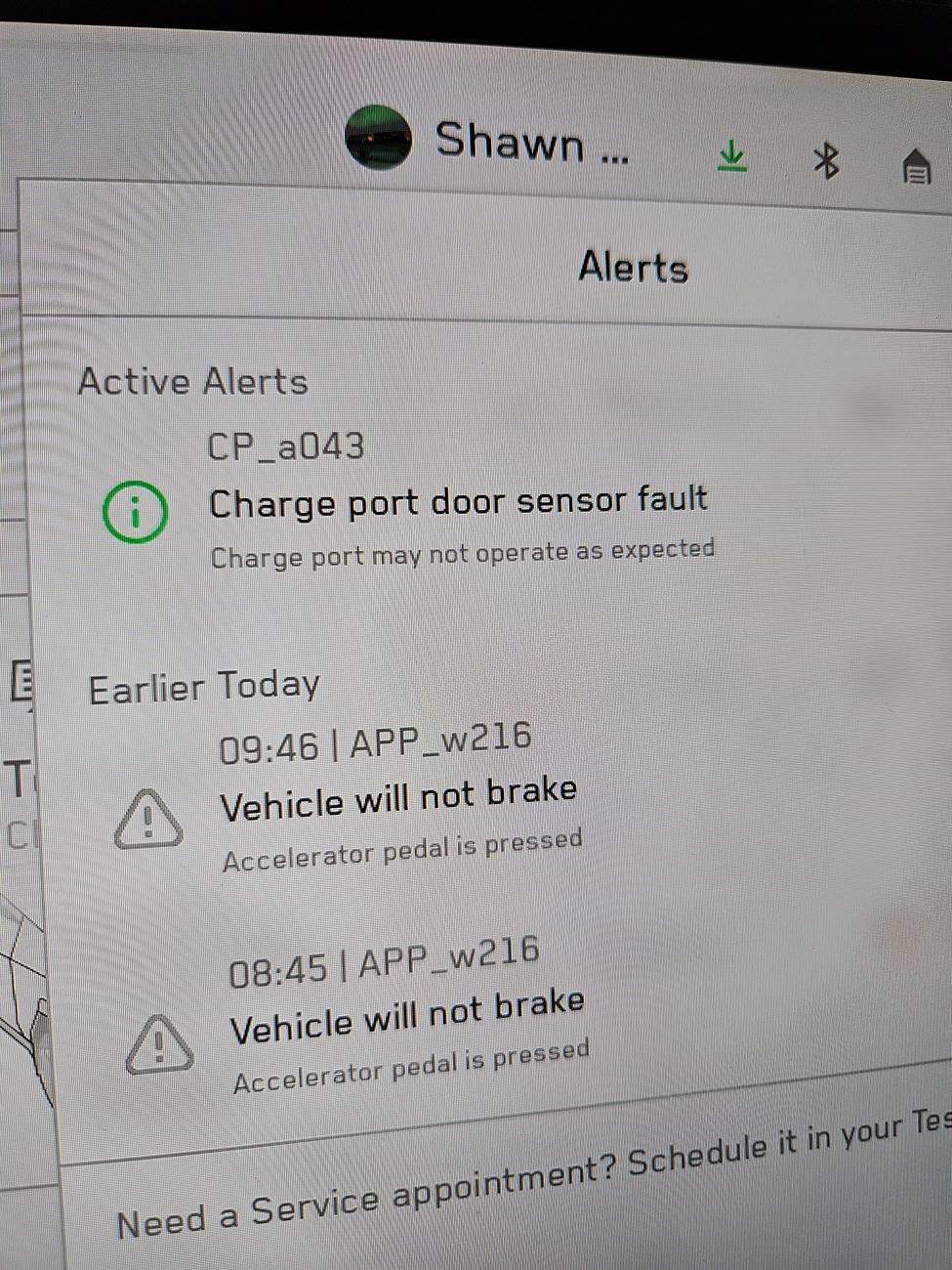 Tesla Cybertruck CP_a043 charge port door sensor fault 1000011715