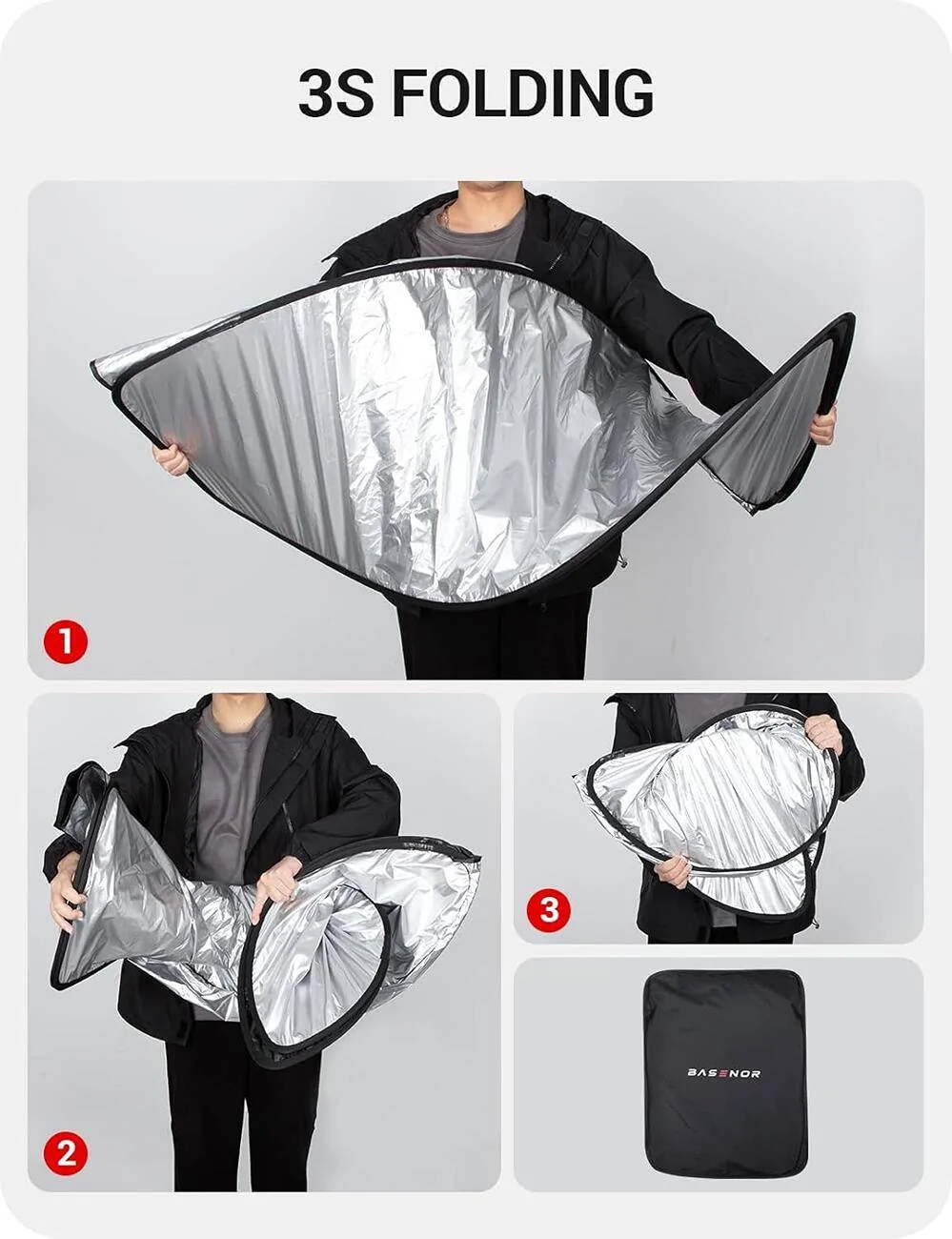 Tesla Cybertruck New Arrival! BASENOR Upgrade 2024 2025 Tesla Cybertruck Front Window Sun Shade with Nano Ice Crystal Cooling Technology! 🌞 1739004718221-em
