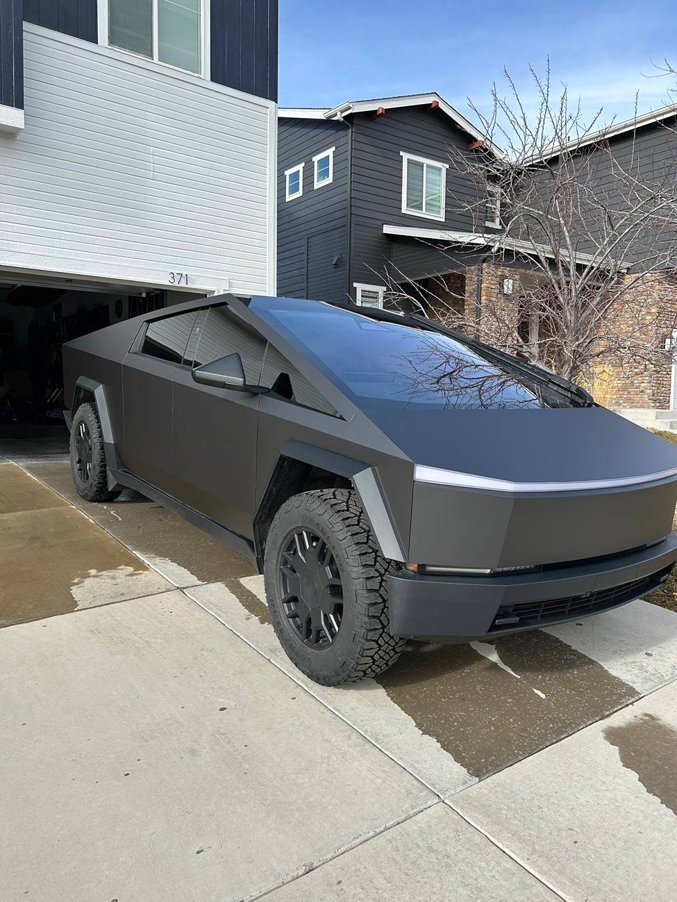 Tesla Cybertruck Matte Lead Ink Gray PPF Wrap by TWRAPS IMG_1397