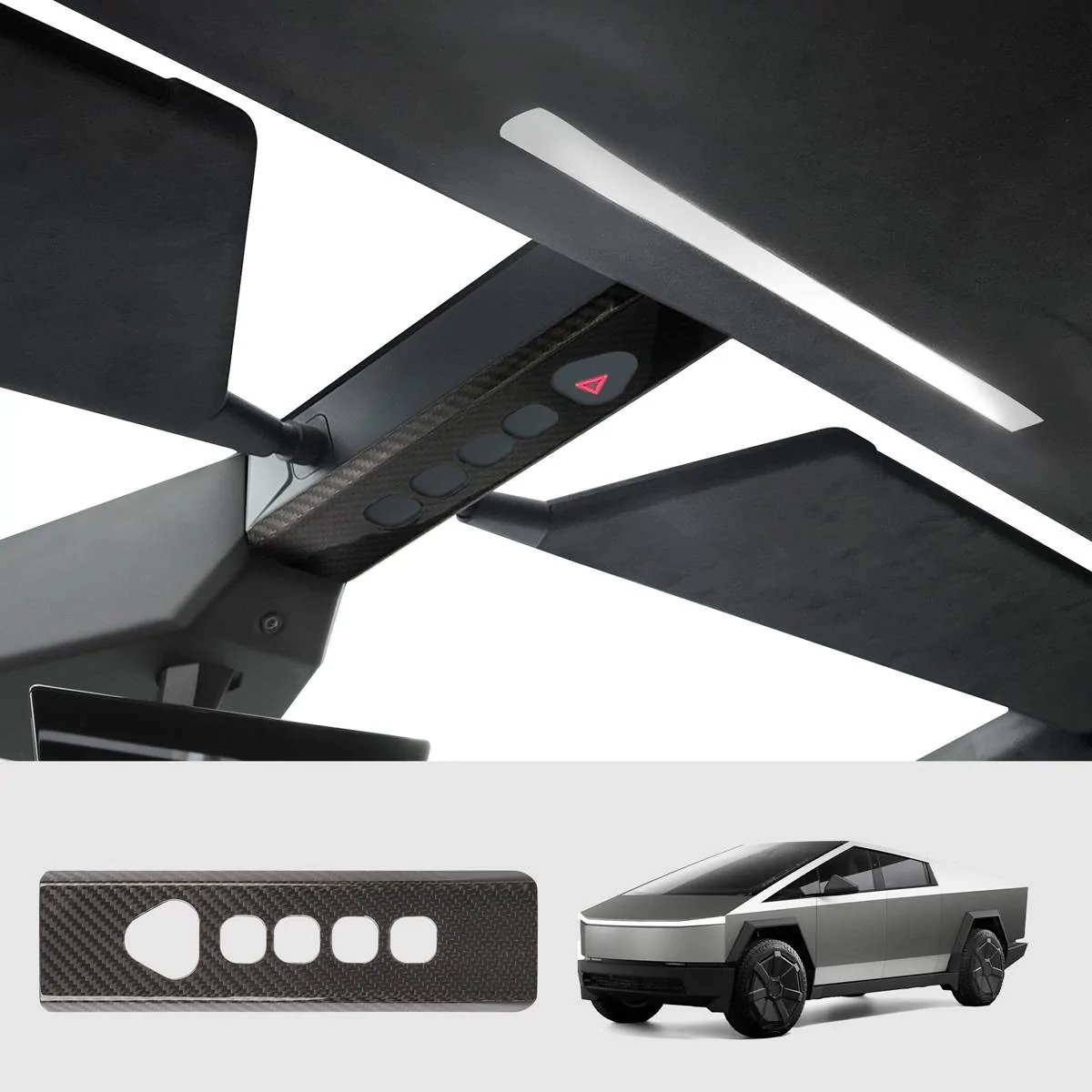 Tesla Cybertruck Upgrade Your Cybertruck With Real Carbon Fiber Accessories by Teslaunch! 🚀🔥 A