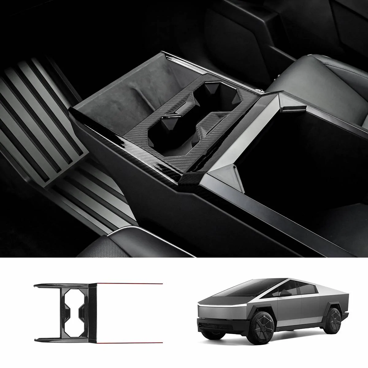 Tesla Cybertruck Upgrade Your Cybertruck With Real Carbon Fiber Accessories by Teslaunch! 🚀🔥 1 拷贝