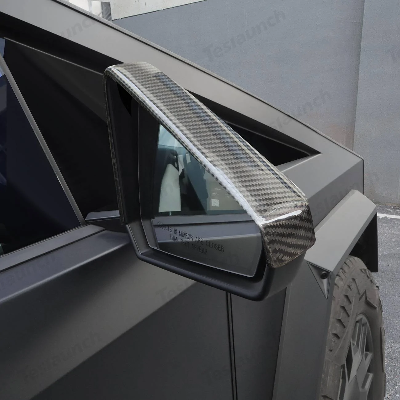 Tesla Cybertruck Upgrade Your Cybertruck With Real Carbon Fiber Accessories by Teslaunch! 🚀🔥 CT rear mirror (1)