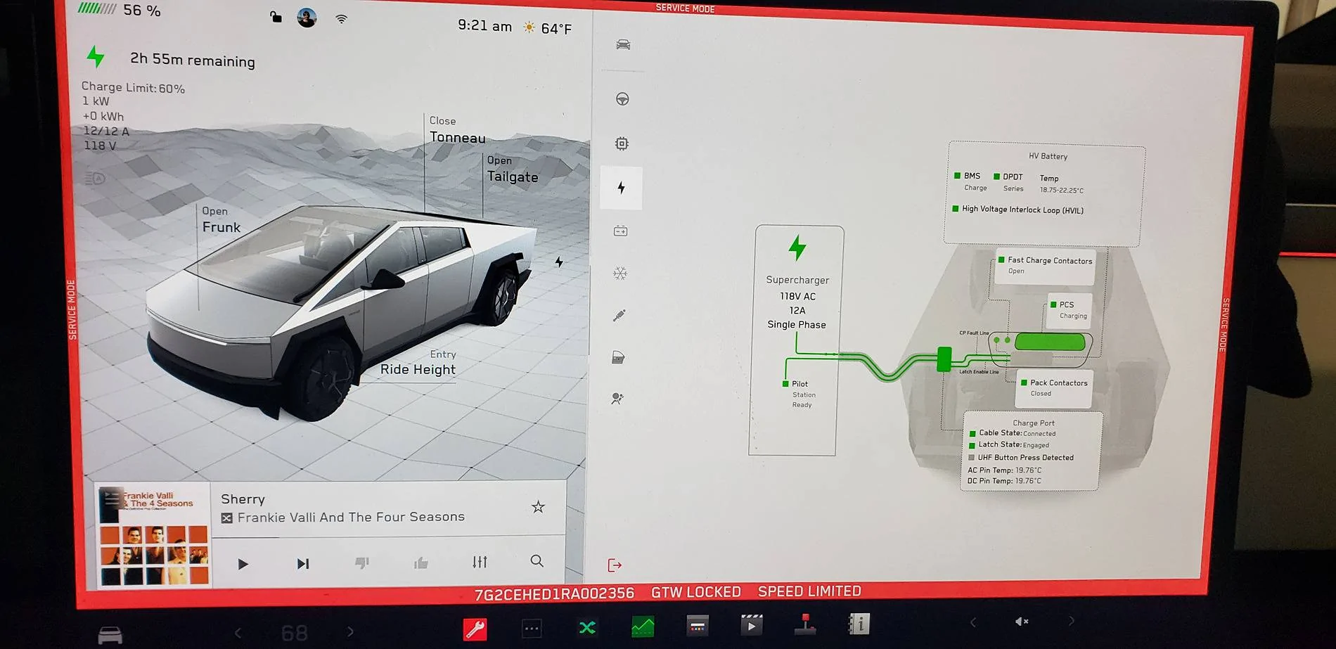 Tesla Cybertruck Poor Level 1 charging efficiency PCS Stat