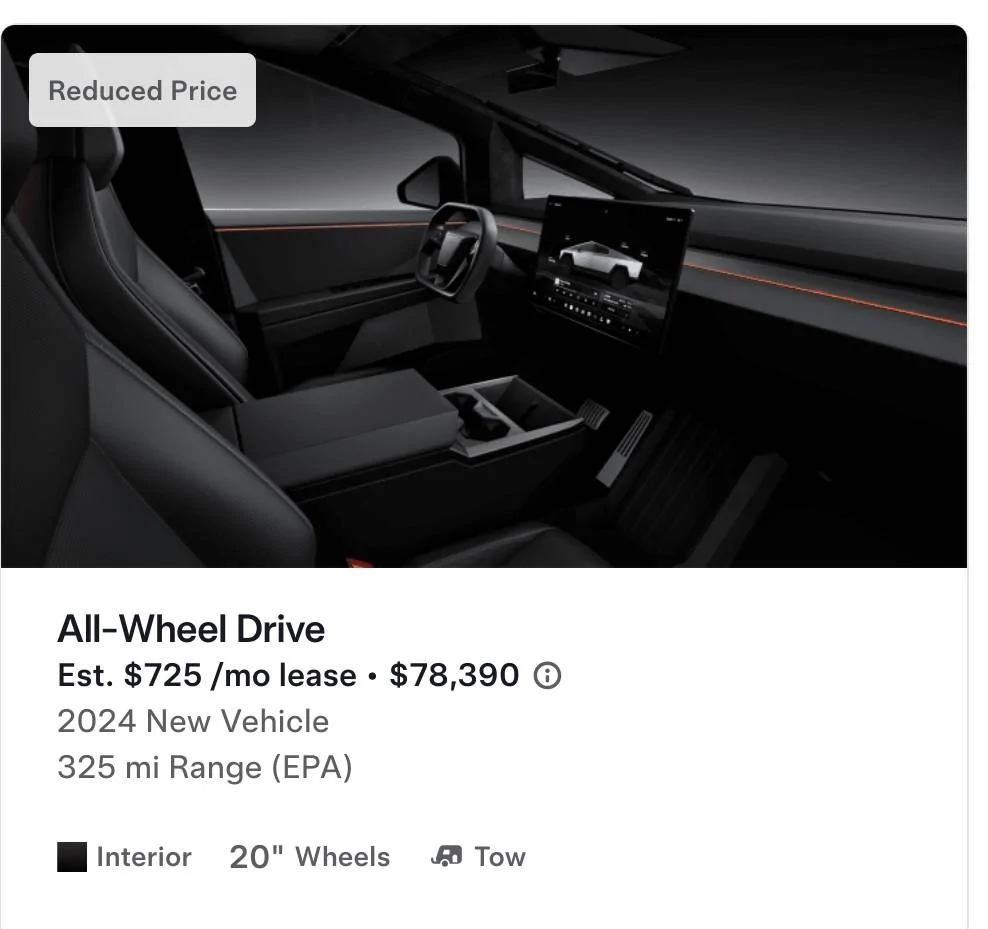 Tesla Cybertruck Lease Option Unavailable for New 2024s? SmartSelect_20250210_113448_Firefox