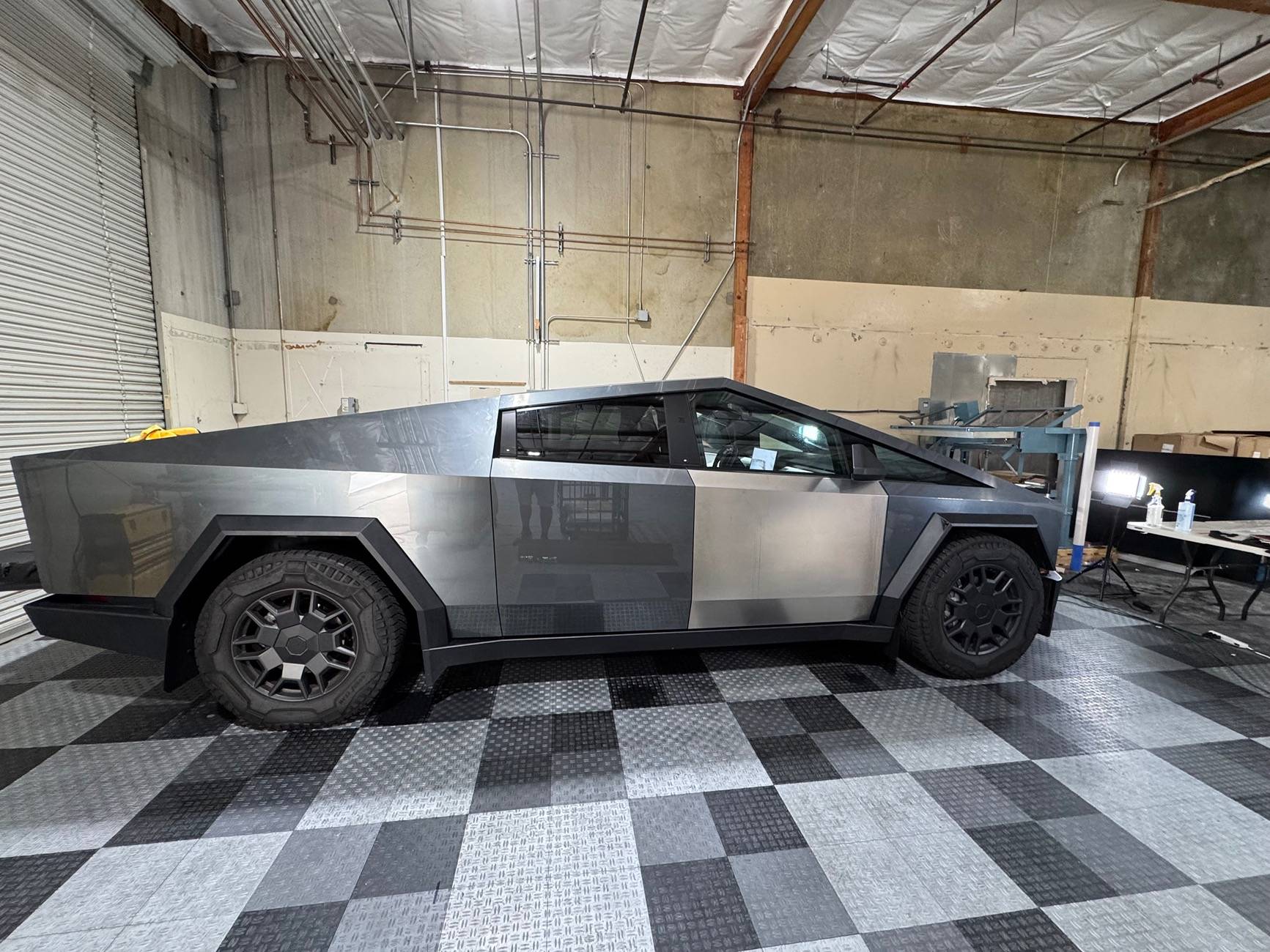 Tesla Cybertruck Matte Lead Ink Gray PPF Wrap by TWRAPS IMG_1877