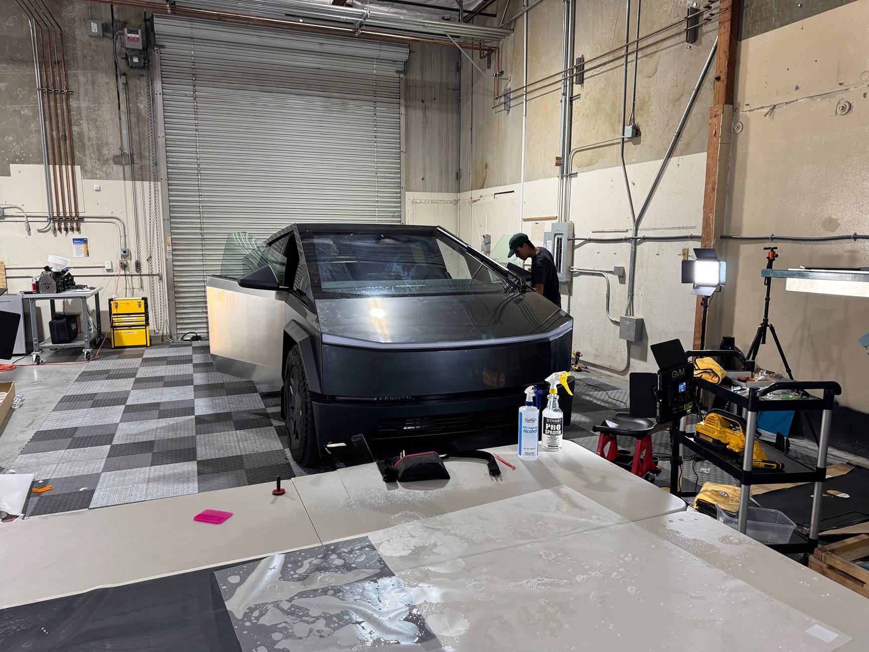 Tesla Cybertruck Matte Lead Ink Gray PPF Wrap by TWRAPS IMG_1876