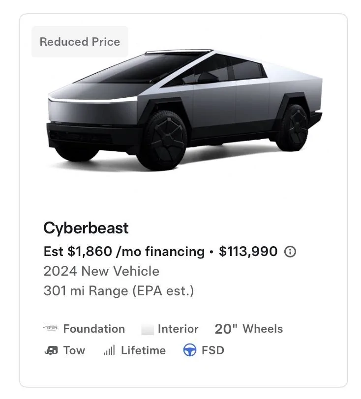 Tesla Cybertruck New Discounts on 2024 Cybertrucks discount pic