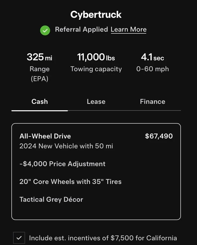 Tesla Cybertruck New Discounts on 2024 Cybertrucks ct 67490