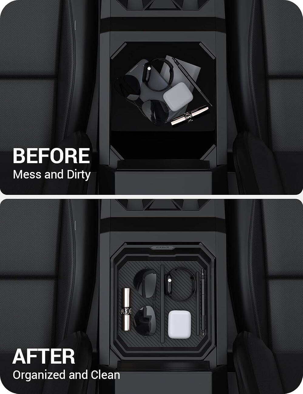 Tesla Cybertruck Limited Time Offer: 50% Off! New Product Officially Launched - BASENOR's 2024-2025 Tesla Cybertruck Armrest Storage Box Organizer! 1739434181664-l