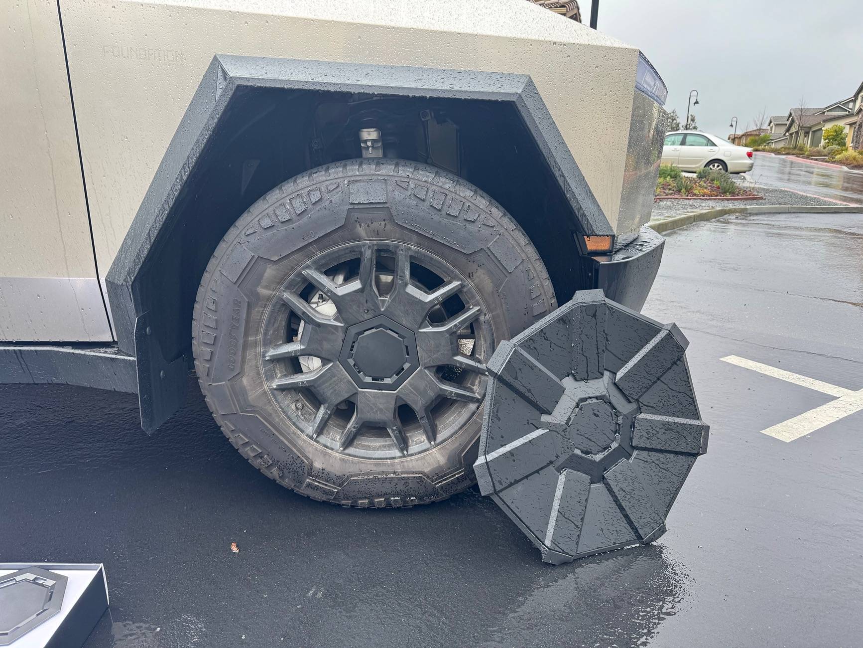 Tesla Cybertruck Free Cyber Wheel Caps from Tesla IMG_2933