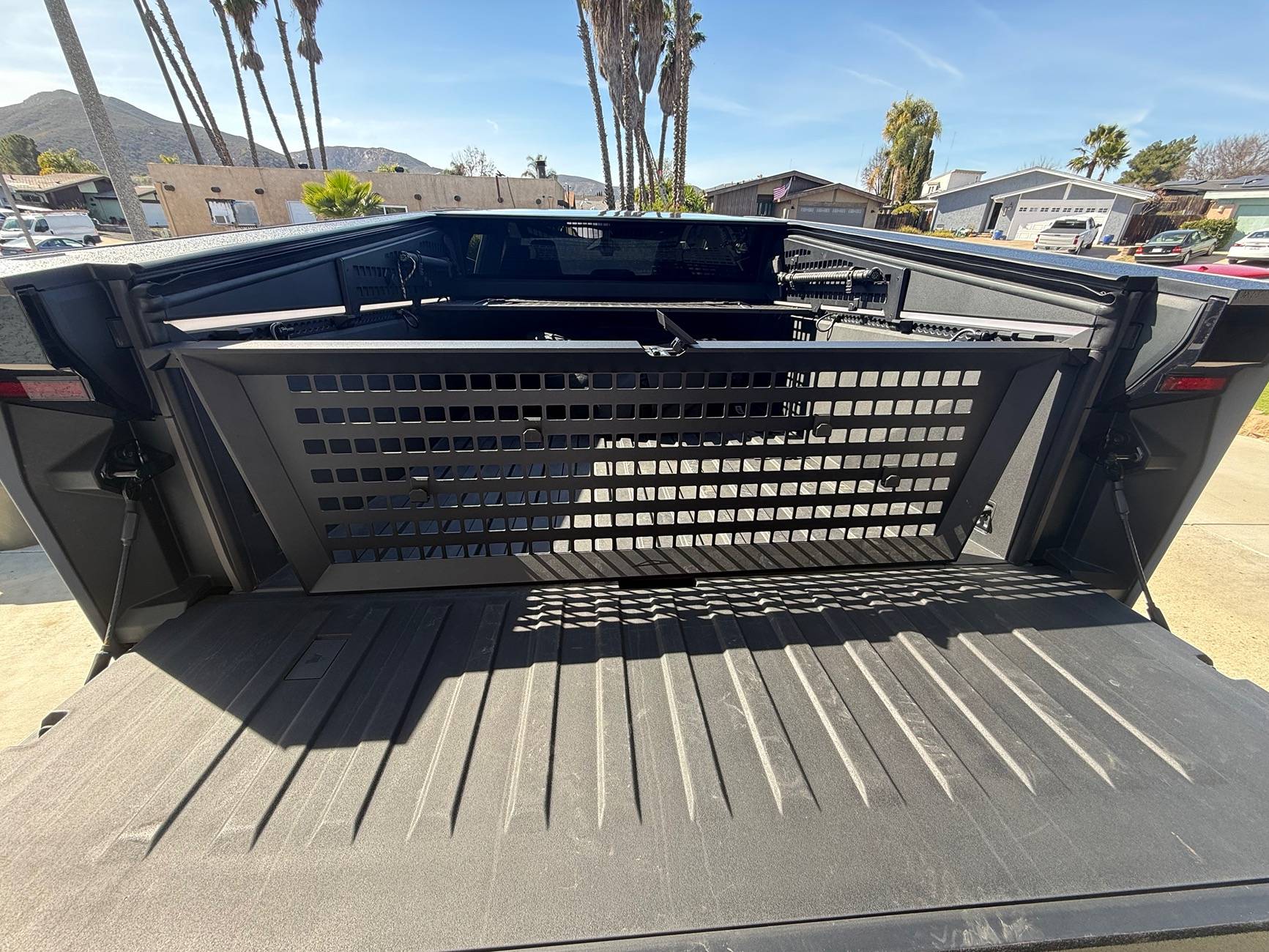 Tesla Cybertruck V2 Tesla Bed Divider with Removable Legs OEM Like New For Sale IMG_2465