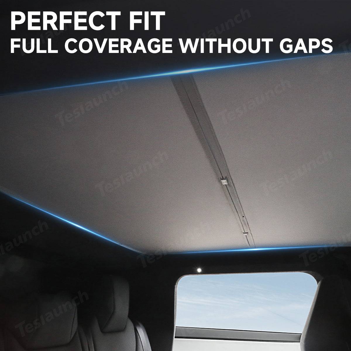 Tesla Cybertruck Teslaunch: Keep Your Cybertruck Cool with the Split Nano Ice Crystal Glass Roof Sunshade 🌞 TESLAUNCH SUNSHADE (7)