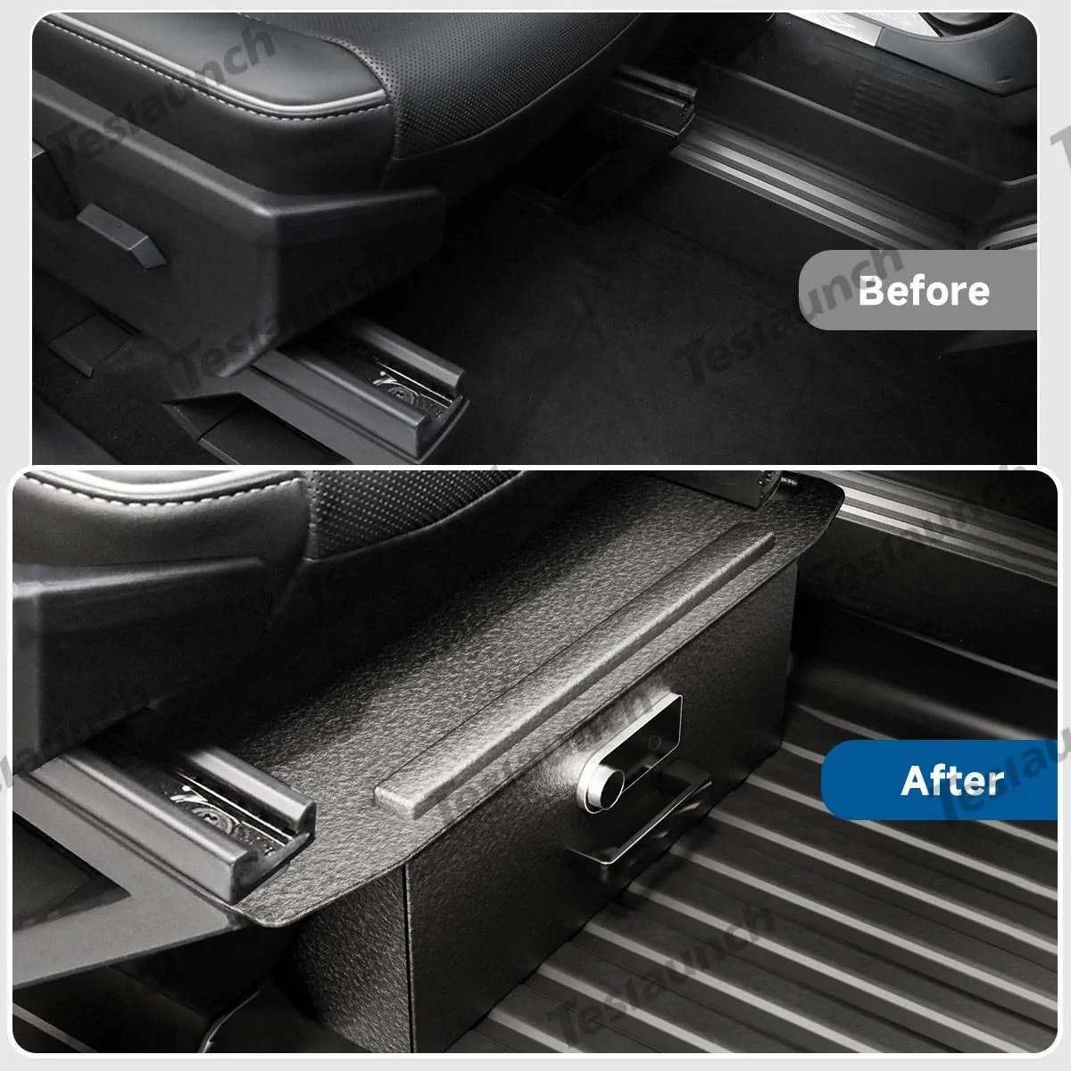 Tesla Cybertruck 🔒 Stay Secure with the Front Under-Seat Anti-Theft Safe Lockbox for Cybertruck – Protect What Matters! 🔒 2