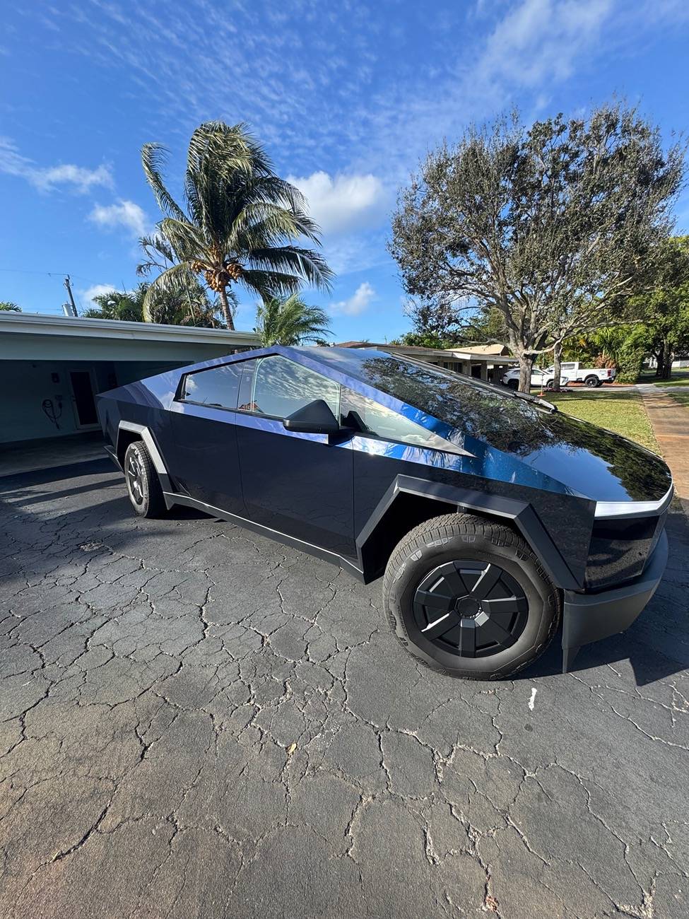 Tesla Cybertruck Got my new wrap done in Midnight Navy Blue - from VMS Wrapz in Sunrise, FL IMG_1332