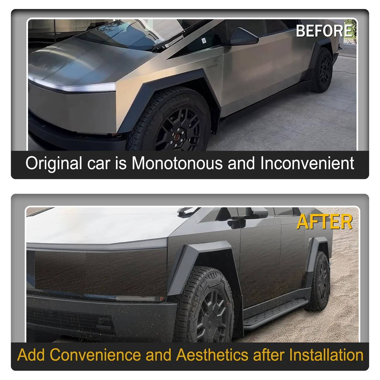 Tesla Cybertruck Best Accessories-Running Boards for Cybertruck(Hansshow) 22