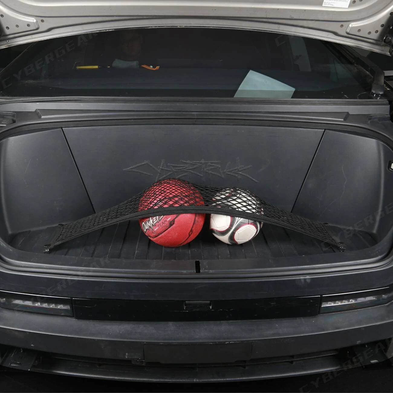 Tesla Cybertruck Front Trunk Aluminum L-Track + Cargo Net 945055564b82f1db4576769416b5dac1