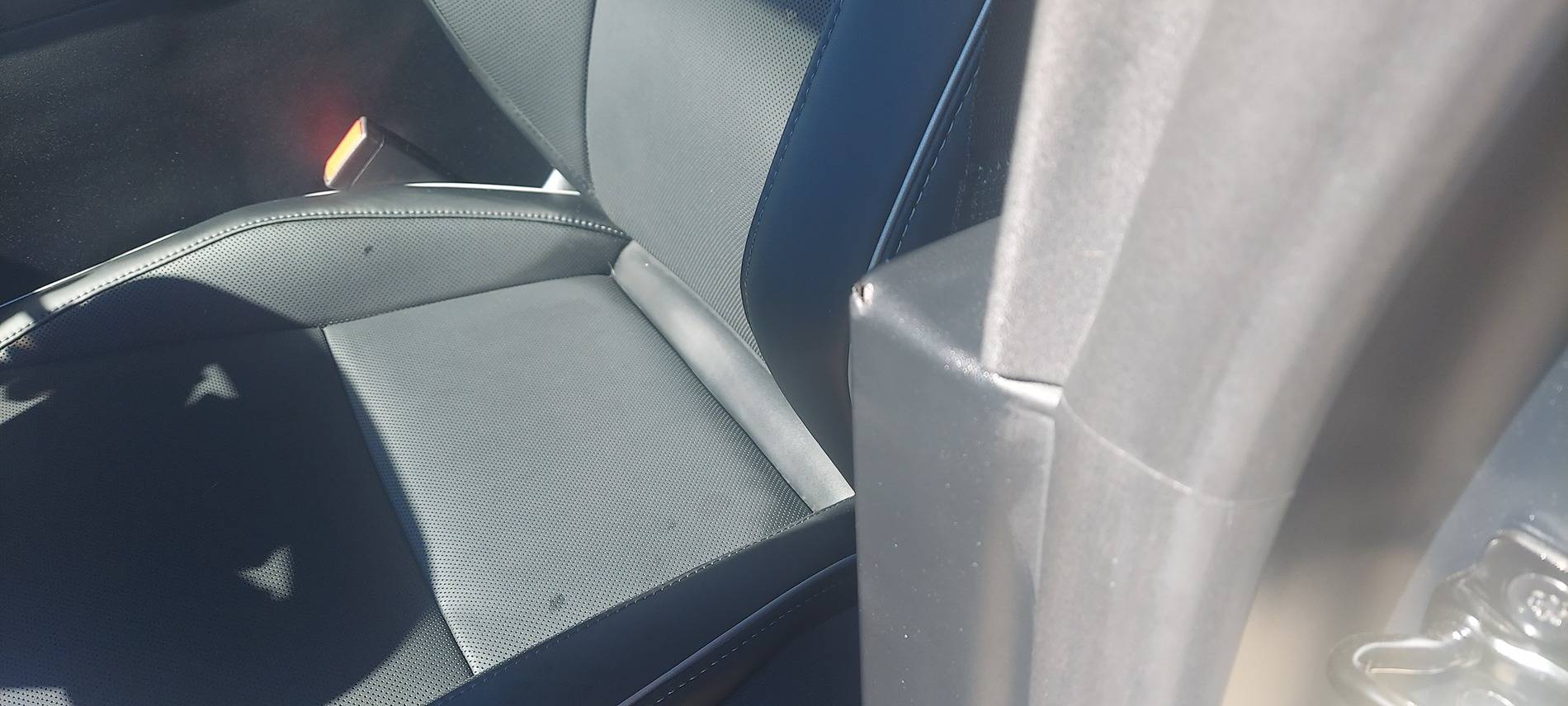 Tesla Cybertruck Interior B Pillar starting to peel 20250217_122241