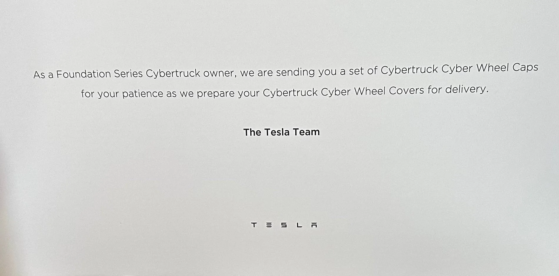 Tesla Cybertruck Cybertruck Cyber Wheel Cap Kit received IMG_7295