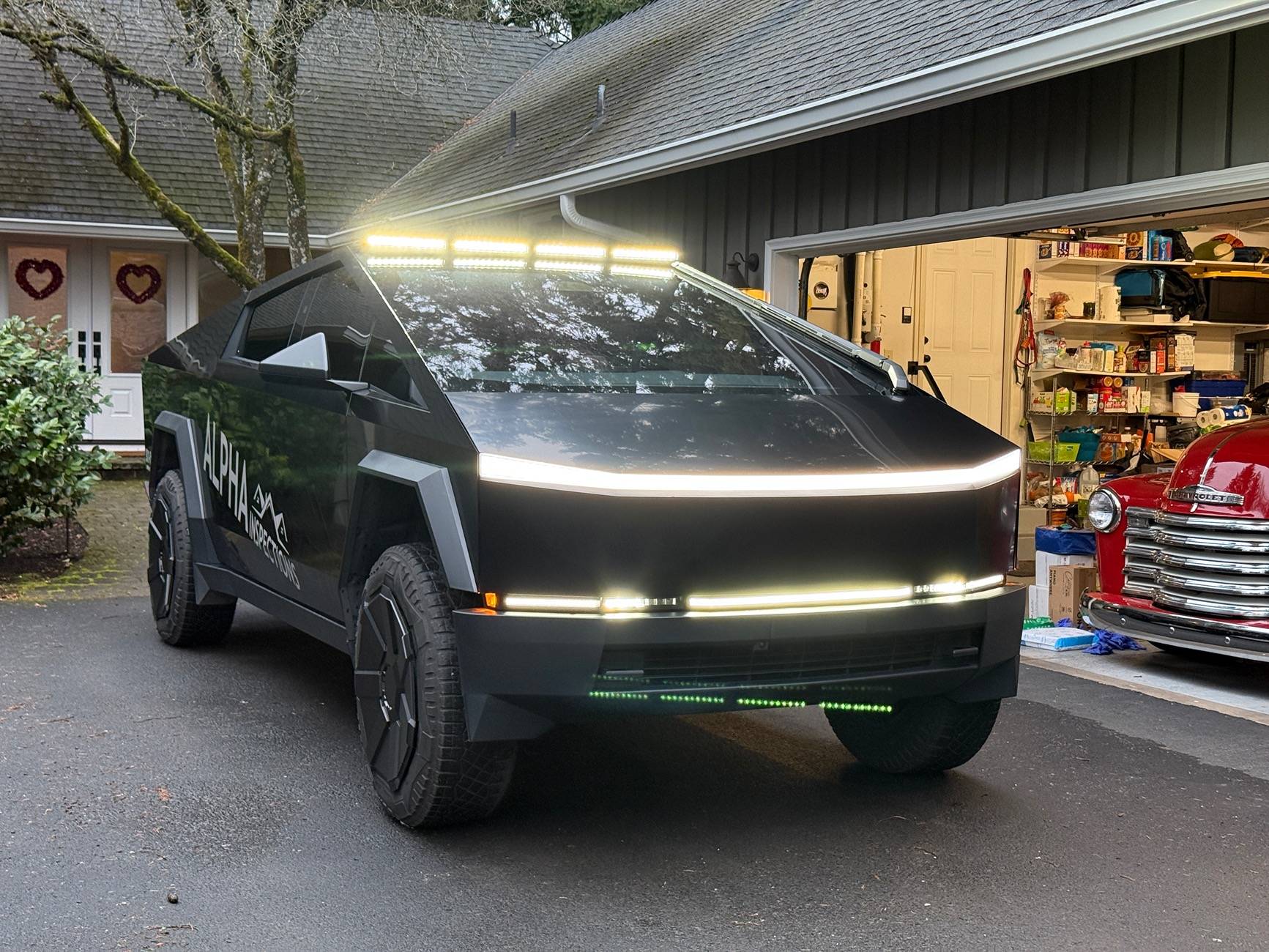 Tesla Cybertruck Install video and review of CyberGearCo Lightbar and Daytime running light IMG_9279