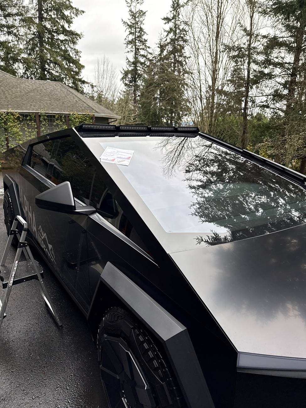 Tesla Cybertruck Install video and review of CyberGearCo Lightbar and Daytime running light IMG_9244