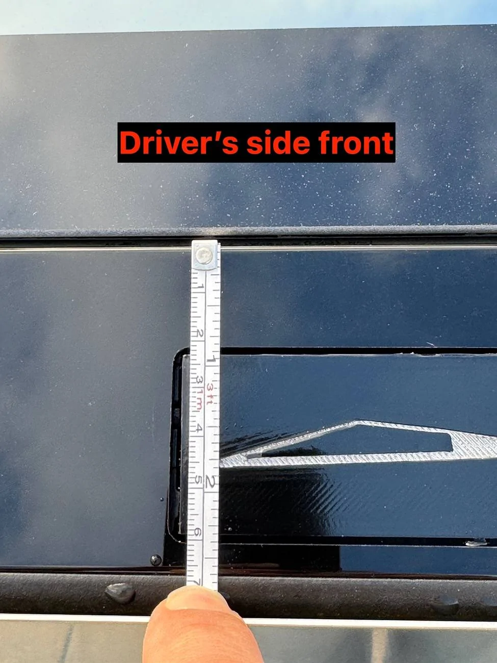 Tesla Cybertruck Measurements for roof rack mount doors. IMG_8686