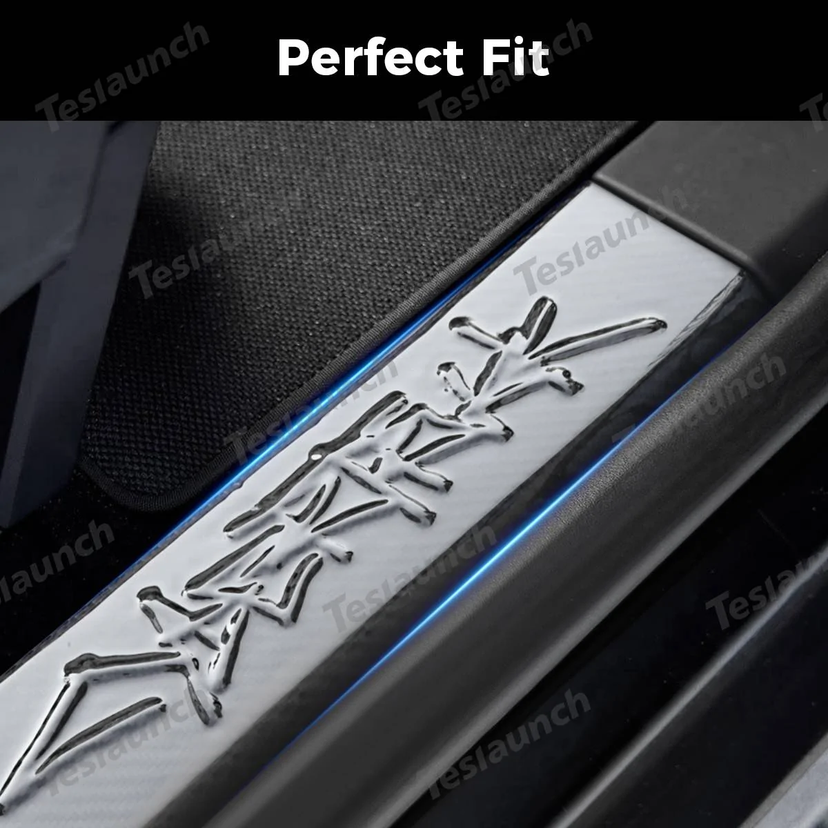 Tesla Cybertruck 🚗[Real Carbon Fiber] Front Door Sill Protector For Tesla Cybertruck (2 Pcs) by Teslaunch🚗 4