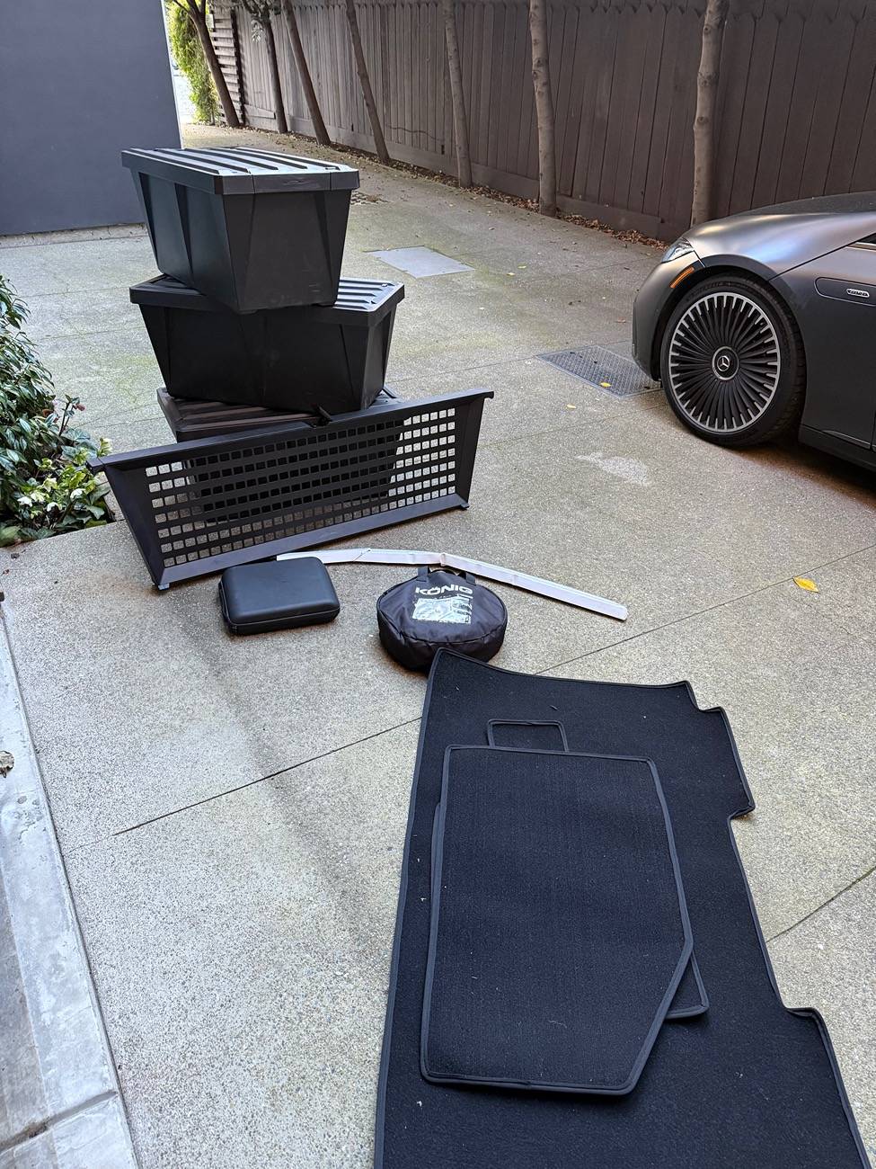 Tesla Cybertruck Divider + Bins + Chains + Wiper + Detailing Kit for sale as one unit IMG_0925