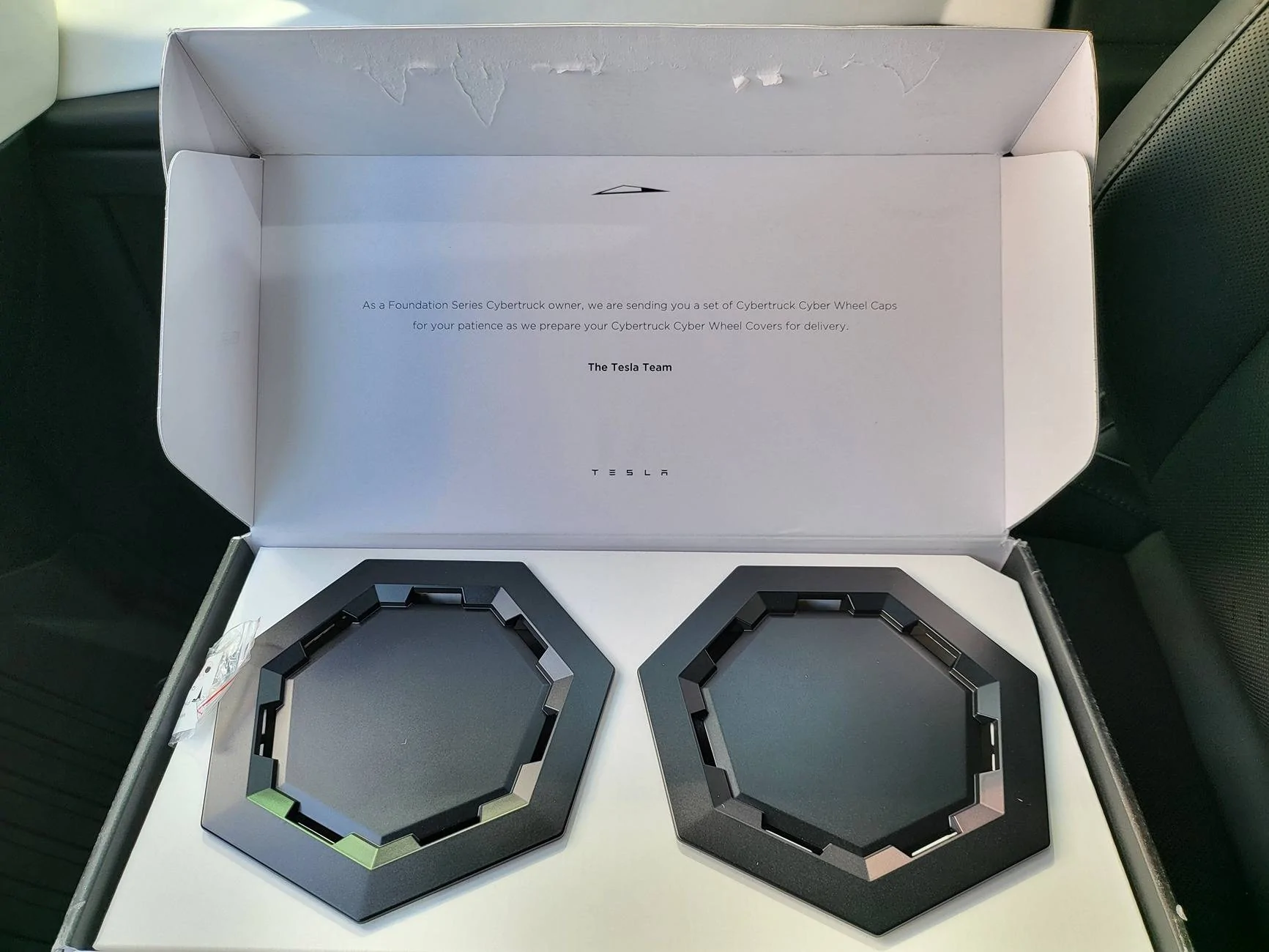Tesla Cybertruck Free Cyber Wheel Caps from Tesla 20250221_134202
