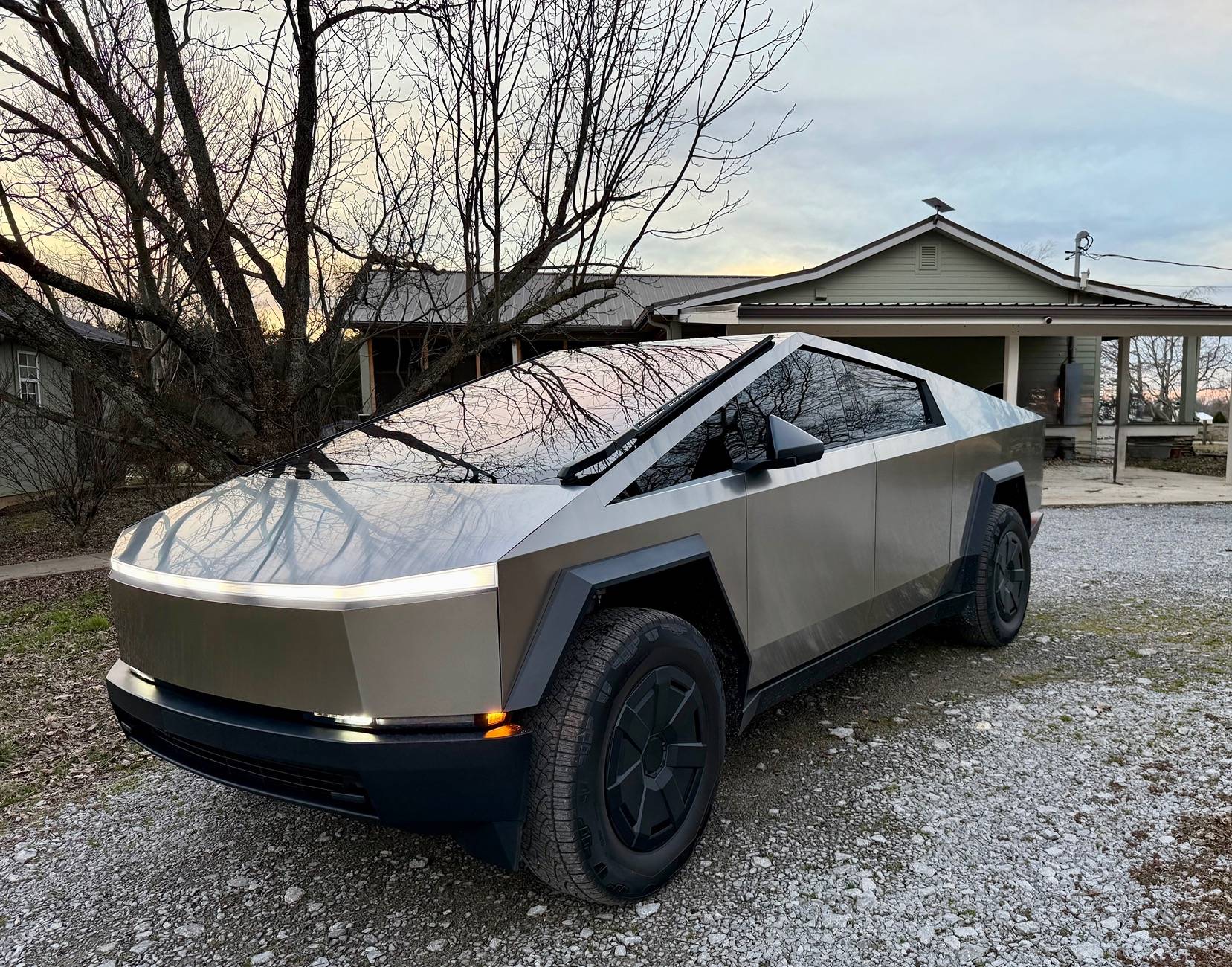 Tesla Cybertruck New truck windows tinted today - 20% front / 70% rear IMG_3327
