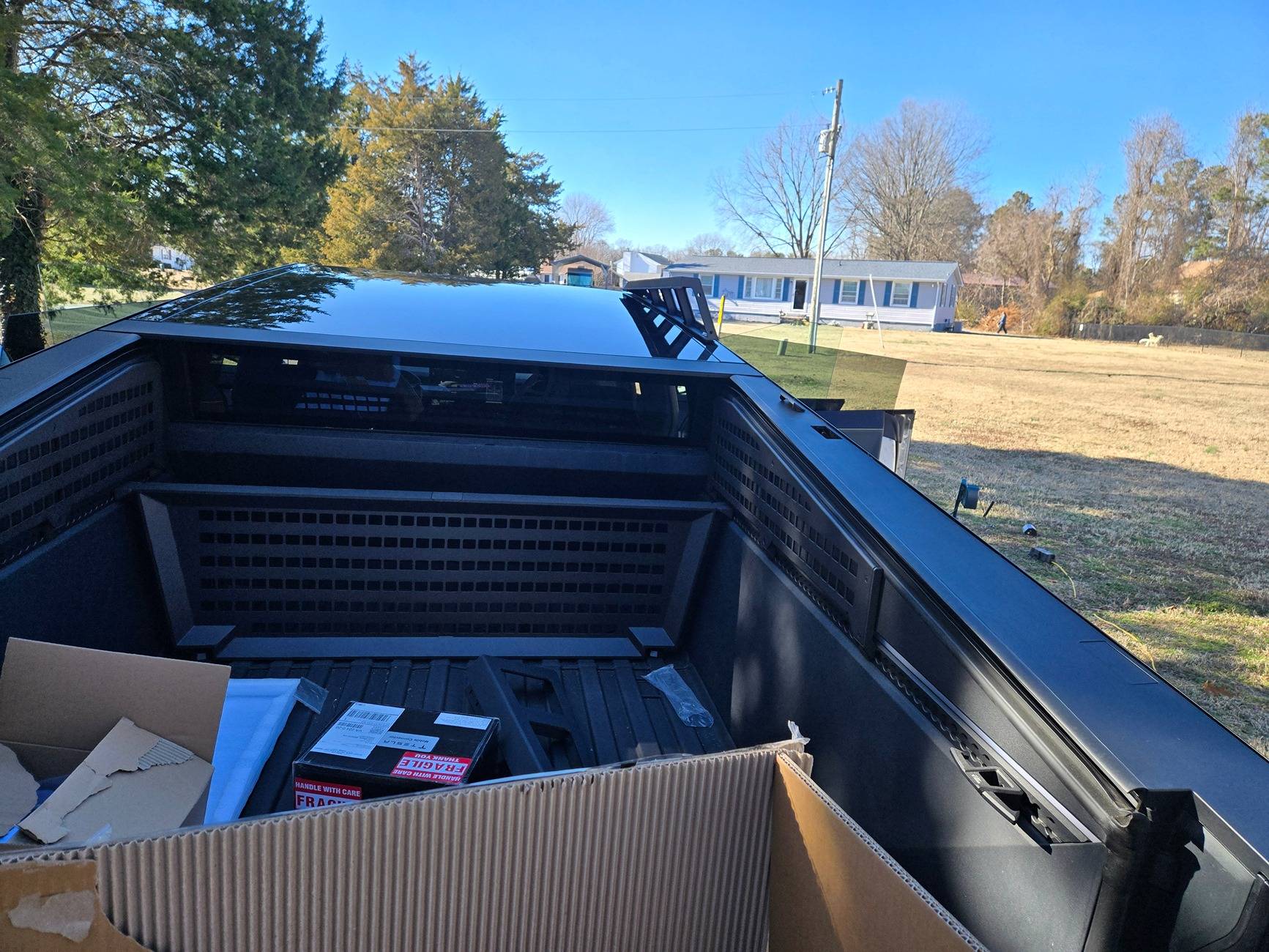 Tesla Cybertruck Mars Expedition Roof-Rack Installed! 20250223_144304