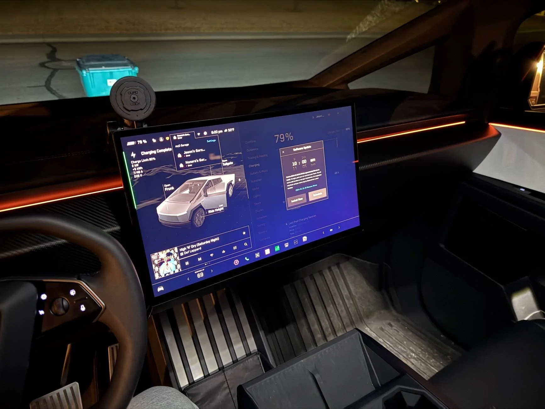 Tesla Cybertruck RPM Tesla Matte Carbon Fiber Lower Dash installed IMG_0228