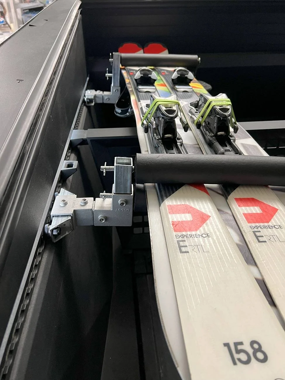Tesla Cybertruck Bed L-Track Removable Snow Ski Racks DIY ski rack 2