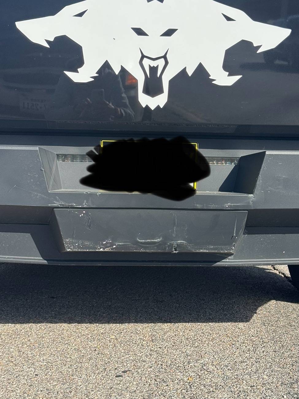 Tesla Cybertruck Got Rear Ended! Bumper: Repair or Replace? IMG_7443