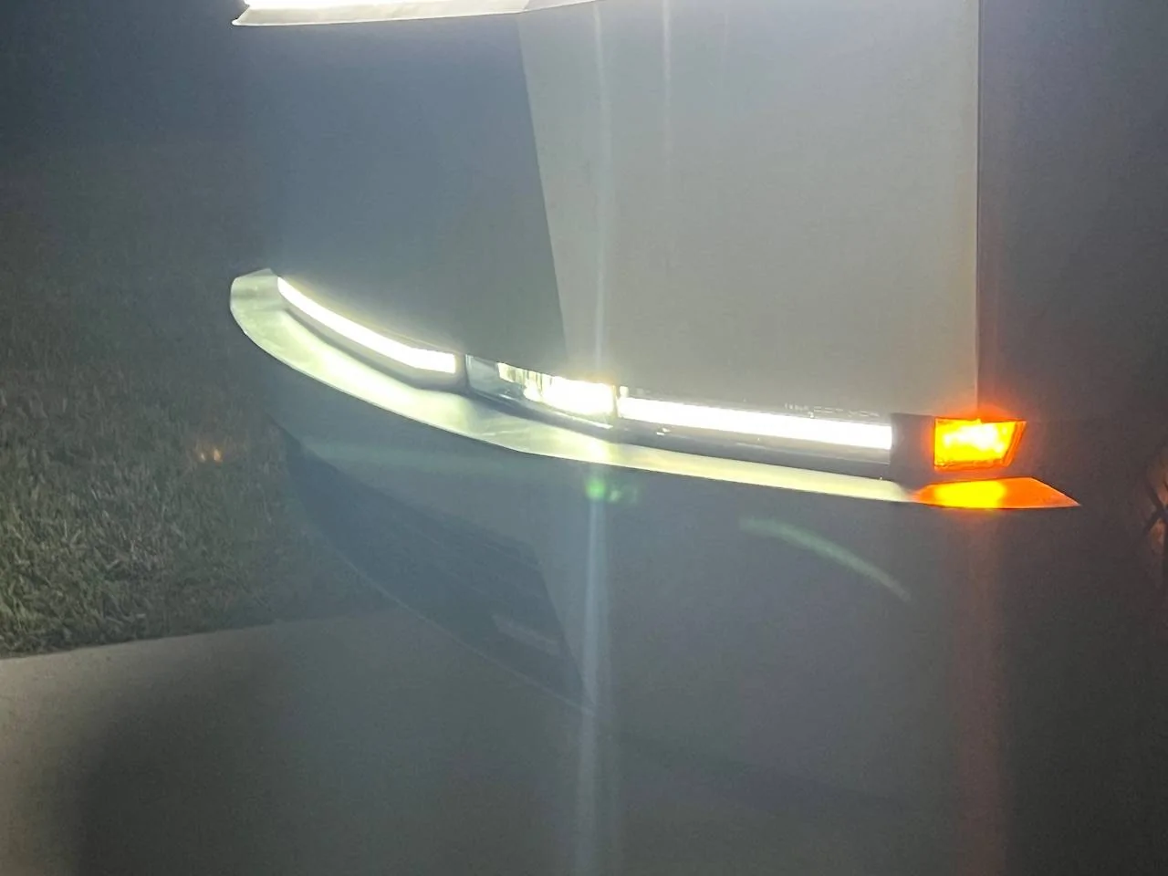 Tesla Cybertruck New Bumper Light Bar installed IMG_3288