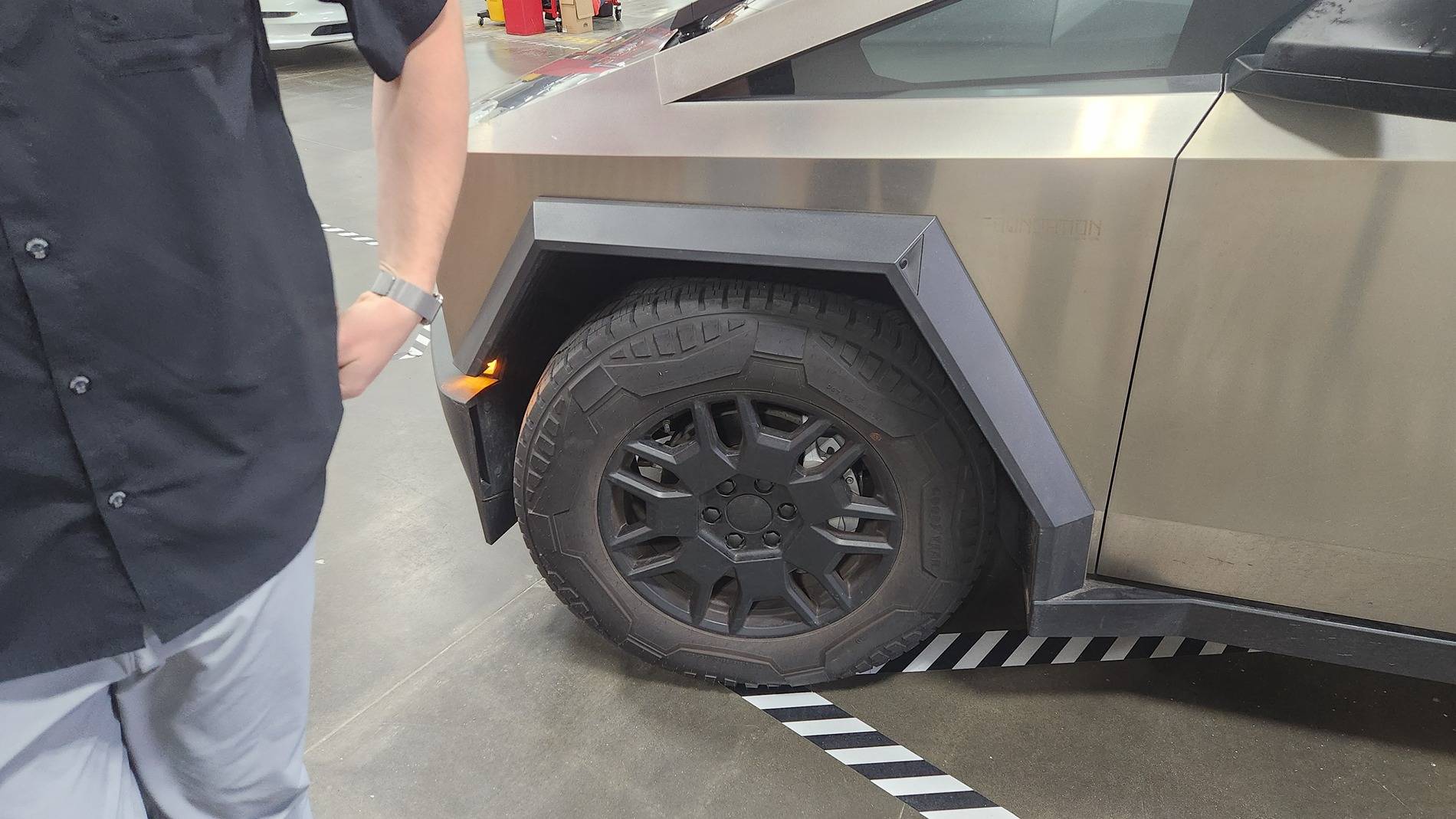 Tesla Cybertruck Tire Rotation - how you getting it done? 20250224_083621
