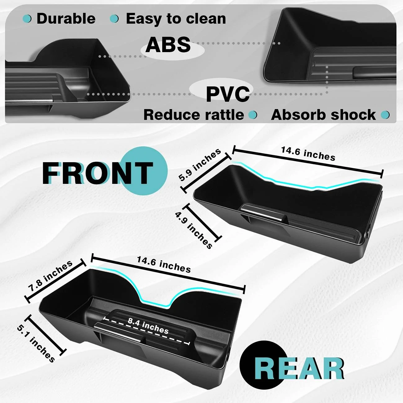 Tesla Cybertruck BestEvMod New Release – 2PCS Front Seat Front & Rear Under Seat Storage Boxes for Cybertruck! 2(1)