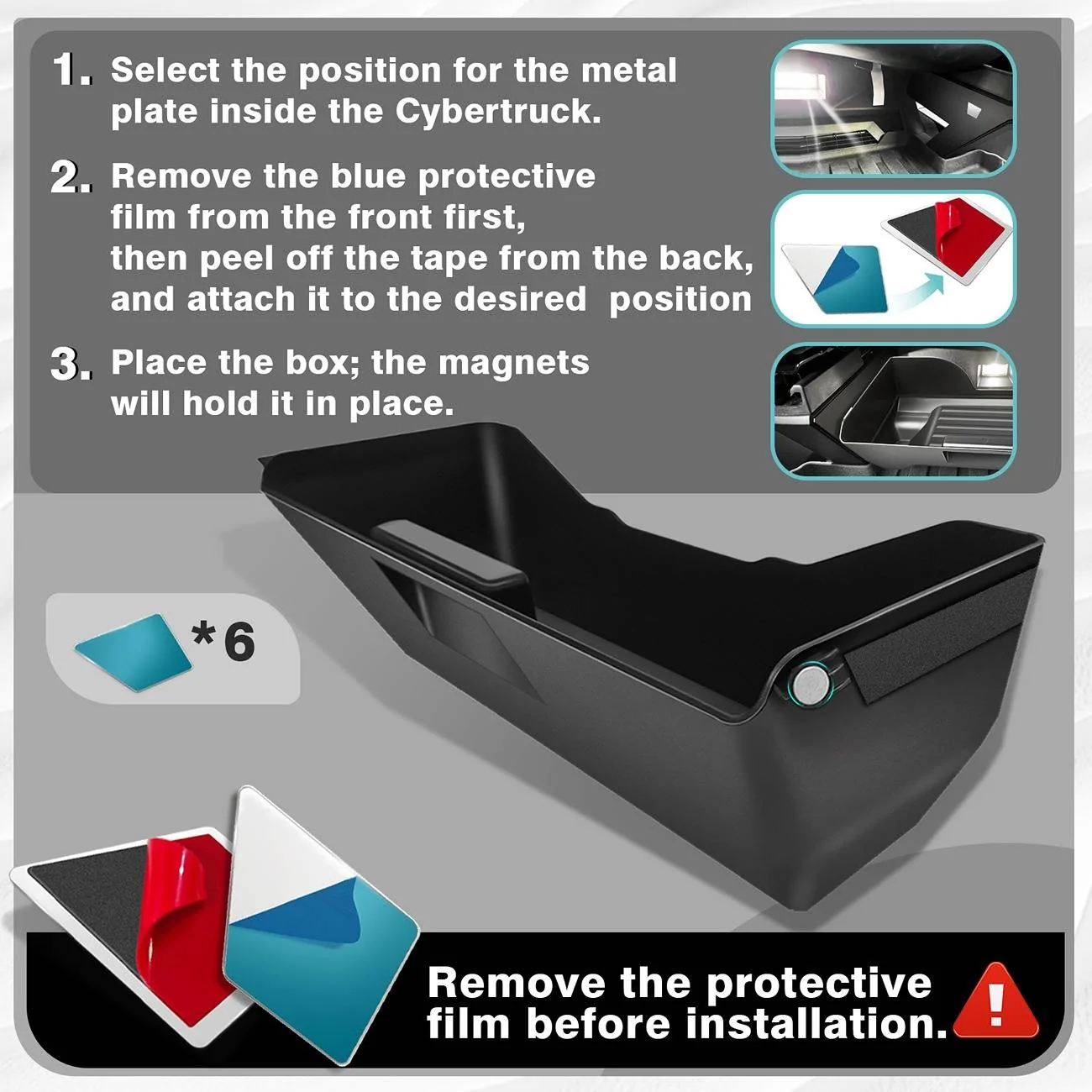 Tesla Cybertruck BestEvMod New Release – 2PCS Front Seat Front & Rear Under Seat Storage Boxes for Cybertruck! 3(1)