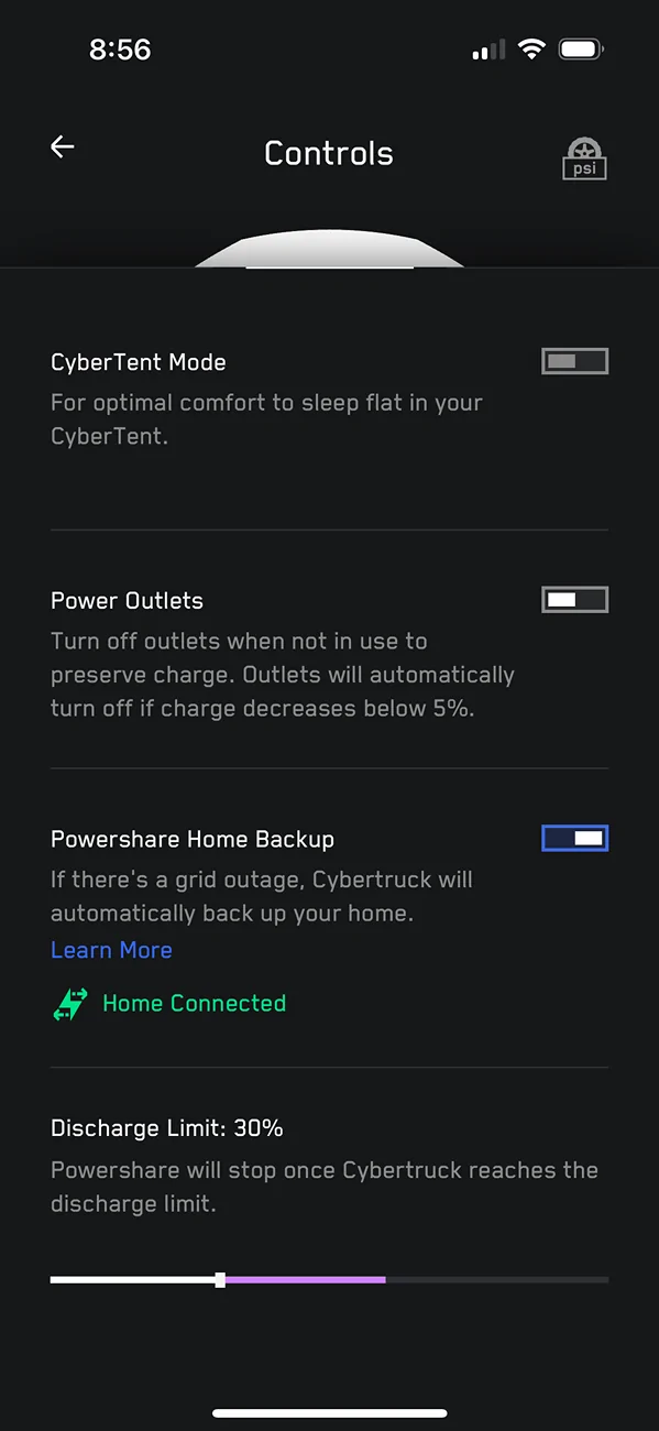 Tesla Cybertruck Any Update on PowerShare Integration with Solar Panels? CT_Powershare_Active_03-01-2025