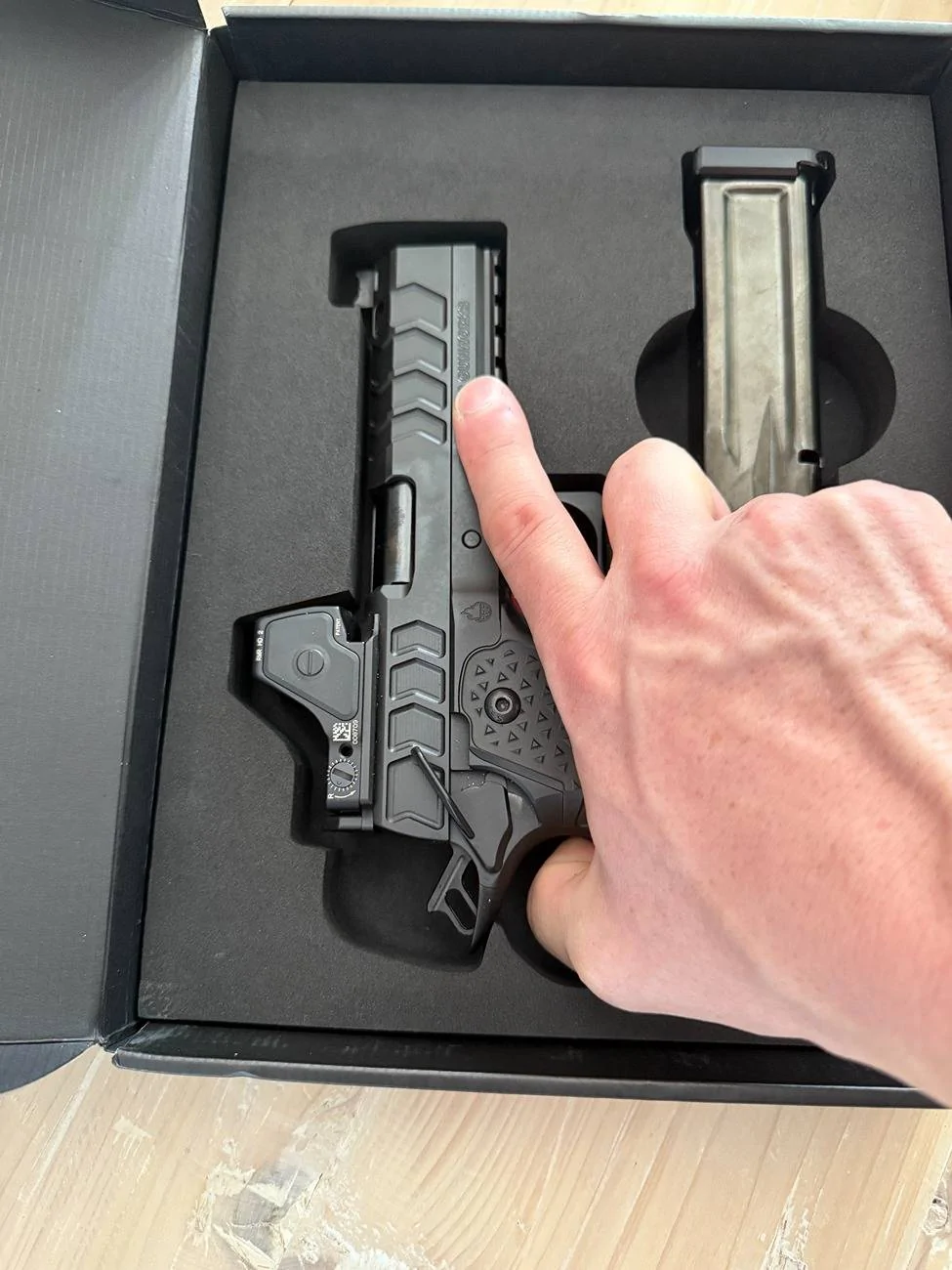 Tesla Cybertruck Q Mats - Cybertruck Glovebox Gun Mat Review IMG_1782