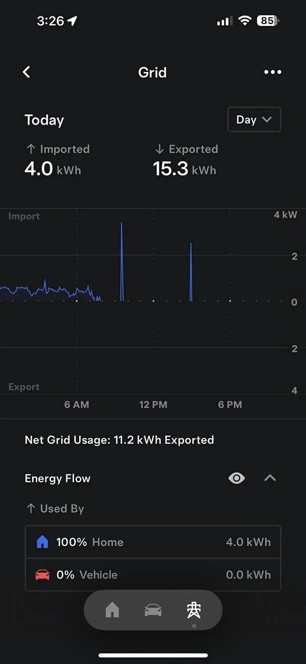 Tesla Cybertruck Powershare Update - Solar while islanding without powerwall IMG_0170