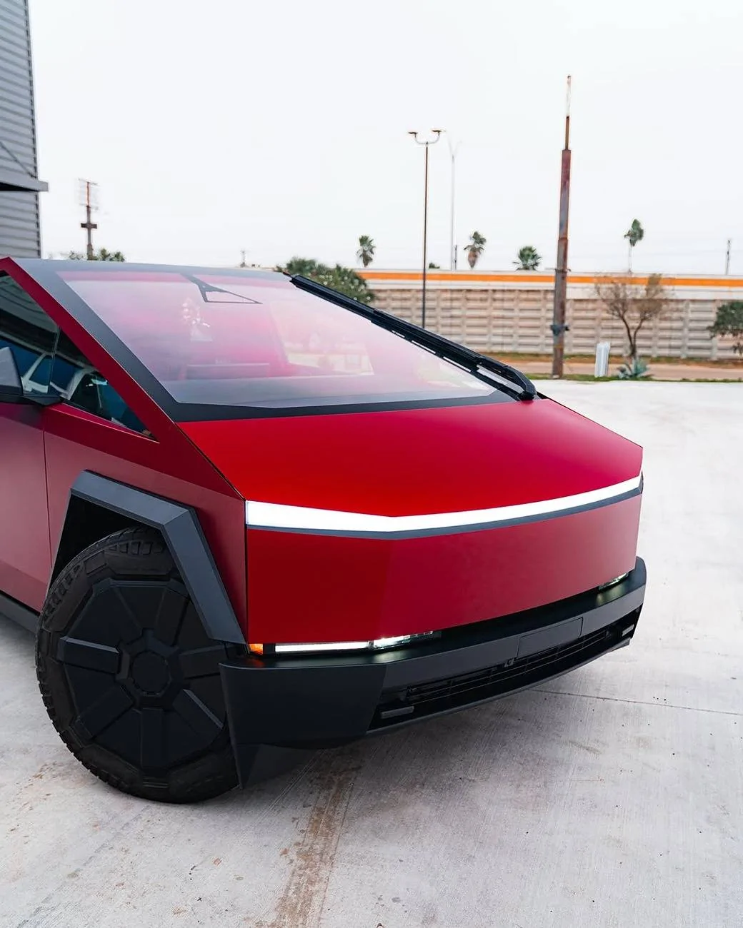 Tesla Cybertruck Pure PPF Frozen Ruby Cybertruck wrapped by Black Diamond McAllen Snapinst.app_480629984_18062049706938353_8070289406548336856_n_1080