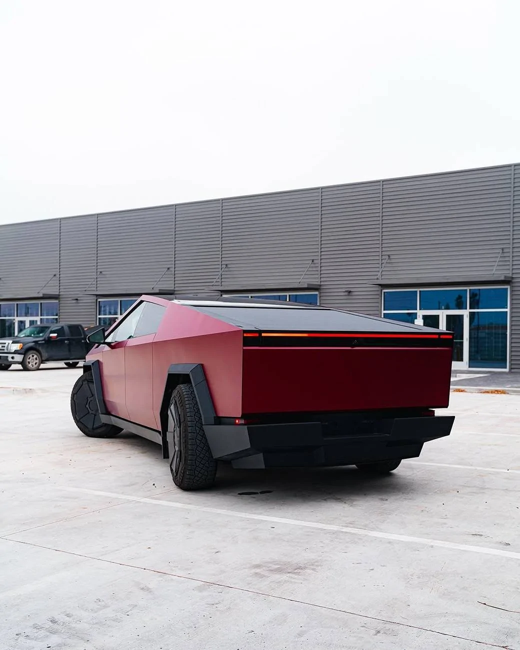 Tesla Cybertruck Pure PPF Frozen Ruby Cybertruck wrapped by Black Diamond McAllen Snapinst.app_481169173_18062049685938353_5819669020824257055_n_1080