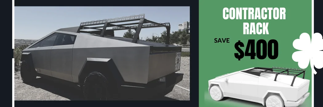 Tesla Cybertruck CYBERTRUCKco St. Patrick's Day Modular Racks and Crossbar Sale live now!-  SAVE 17% through the 17th! 0