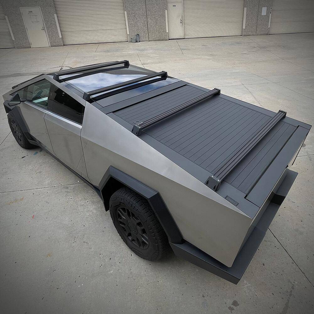 Tesla Cybertruck CYBERTRUCKco St. Patrick's Day Modular Racks and Crossbar Sale live now!-  SAVE 17% through the 17th! tesla-cybertruck-machined-aluminum-crossbar-kit-from-cybertruckco-2