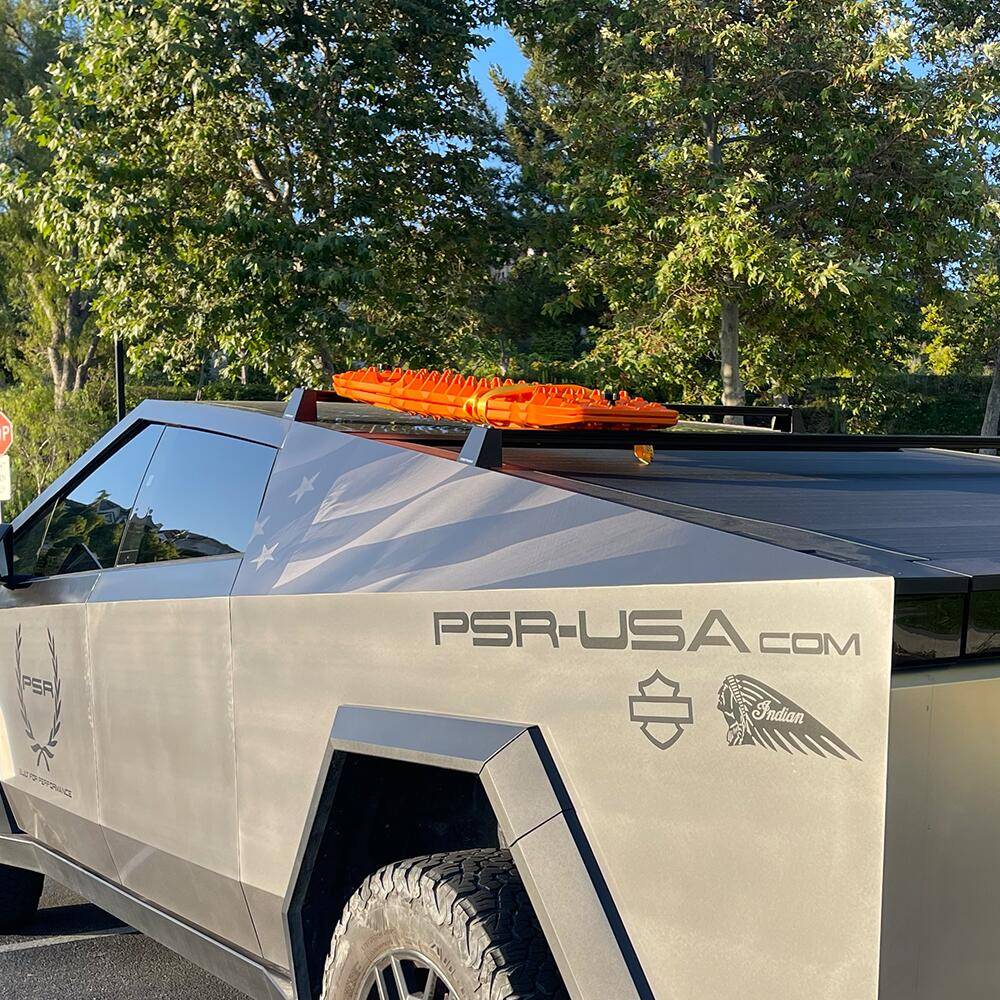 Tesla Cybertruck CYBERTRUCKco St. Patrick's Day Modular Racks and Crossbar Sale live now!-  SAVE 17% through the 17th! cybertruckco-cybertruck-stainless-steel-crossbars-2