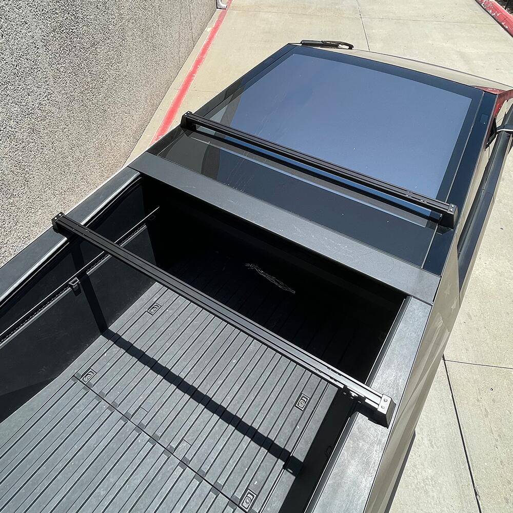 Tesla Cybertruck CYBERTRUCKco St. Patrick's Day Modular Racks and Crossbar Sale live now!-  SAVE 17% through the 17th! cybertruckco-cybertruck-stainless-steel-crossbars-10