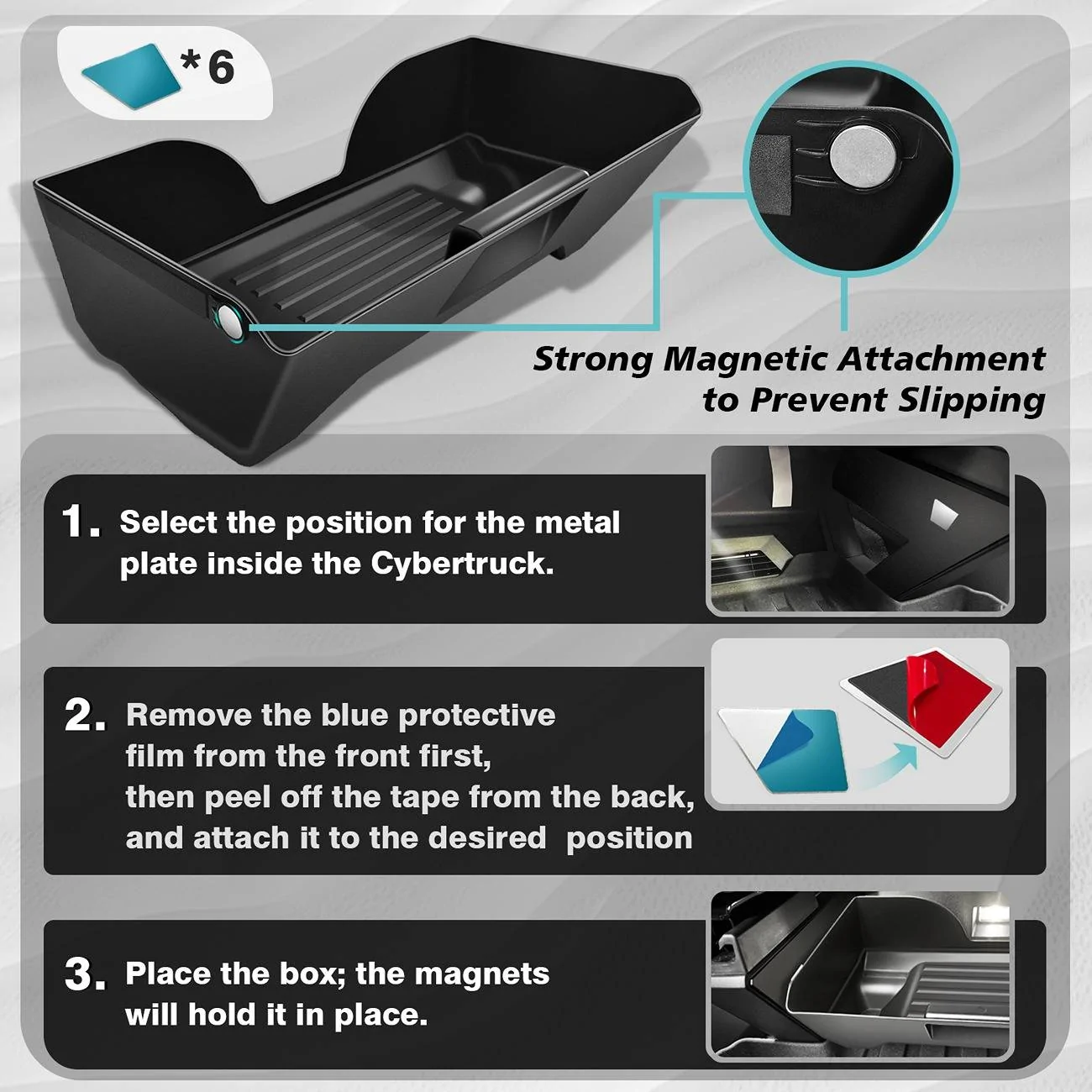 Tesla Cybertruck New Release from BestEvMod – 2PCS Front Seat Rear Under Seat Storage Boxes for Cybertruck 3