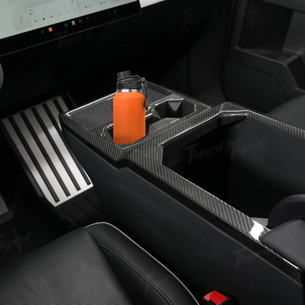 Tesla Cybertruck 𝐓𝐥𝐲𝐚𝐫𝐝 𝐑𝐞𝐚𝐥 𝐂𝐚𝐫𝐛𝐨𝐧 𝐅𝐢𝐛𝐞𝐫 𝐂𝐞𝐧𝐭𝐞𝐫 𝐂𝐨𝐧𝐬𝐨𝐥𝐞 & 𝐂𝐮𝐩 𝐇𝐨𝐥𝐝𝐞𝐫 𝐏𝐚𝐧𝐞𝐥 𝐓𝐫𝐢𝐦 𝐂𝐨𝐯𝐞𝐫 2