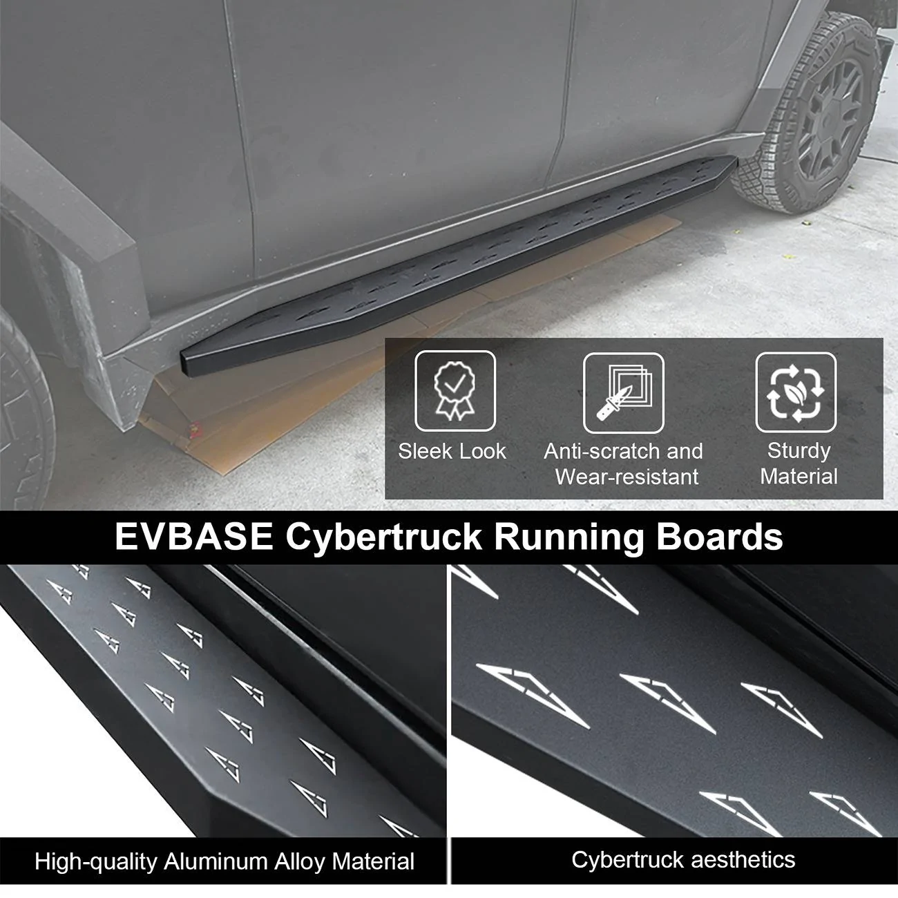 Tesla Cybertruck EVBASE NEW Gen5.0 Running Boards for Cybertruck 3